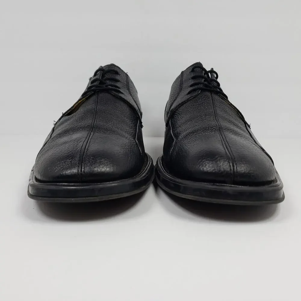 Studio Belvedere Bay Bridge Mens Sz 15 D Black Pebble Leather Oxford Formal Shoe
